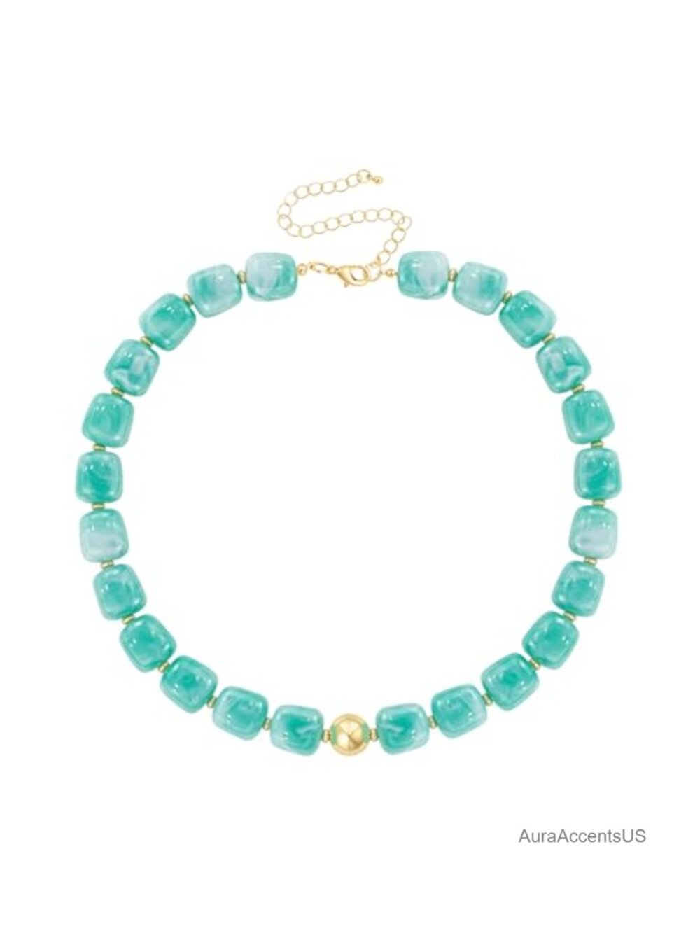 Bohemian Handcrafted Resin Beaded Statement Necklace